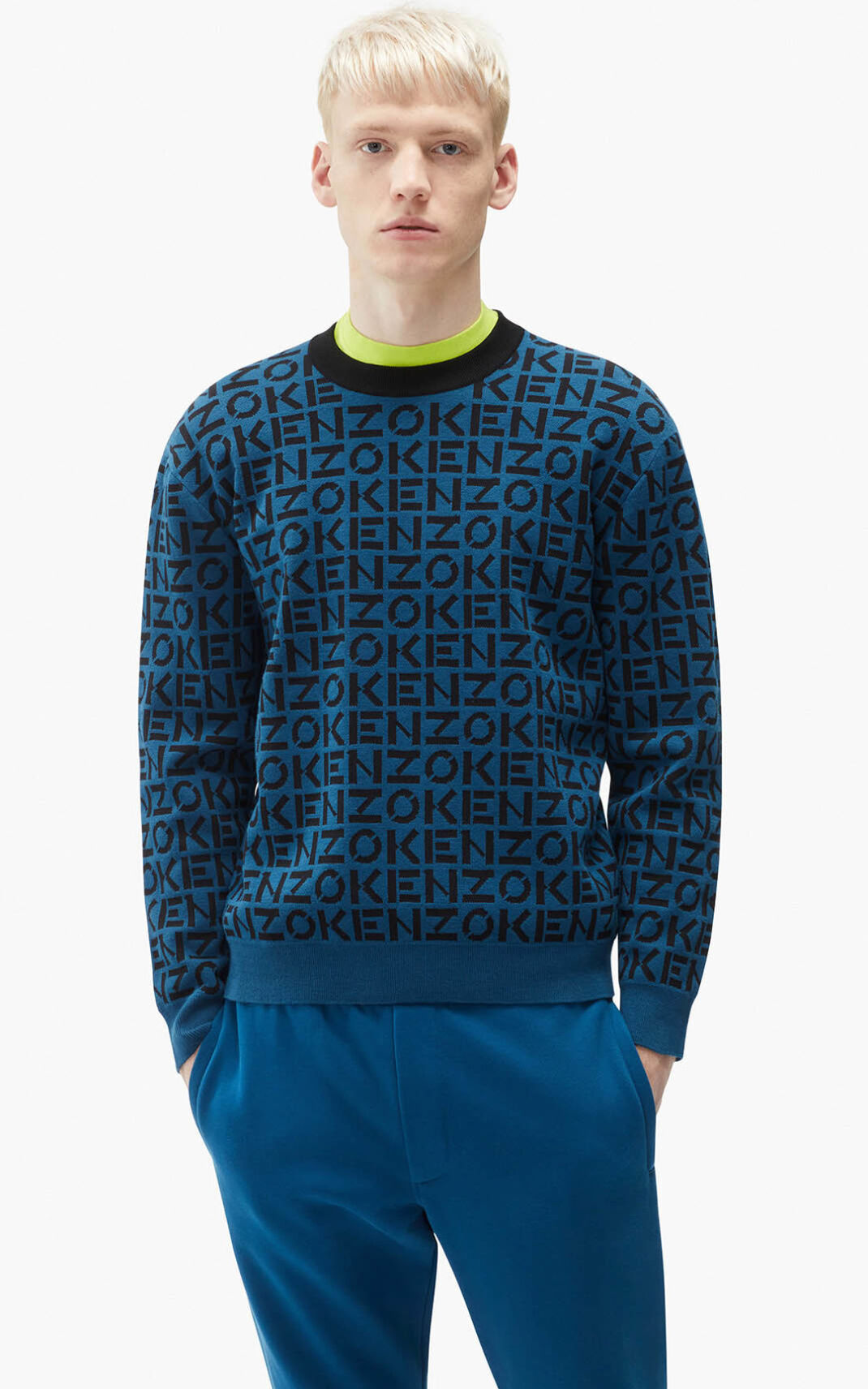 Jerseys Kenzo Sport monogram Hombre Azules Oscuro - SKU.5939763